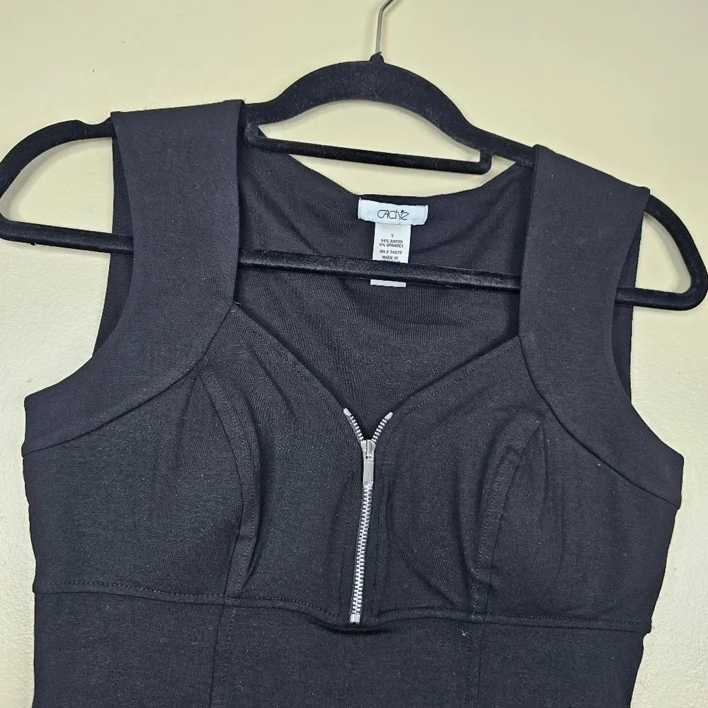 Caché black corset style blouse size S - Picture 6 of 6